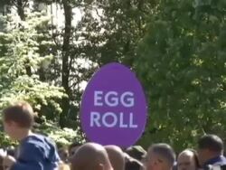 White House Easter Egg Roll promotes healthy lifes Stock Footage