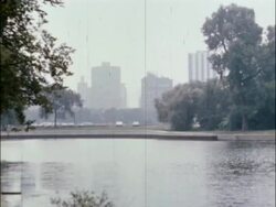Downtown Chicago during the Democratic National Convention Stock Footage