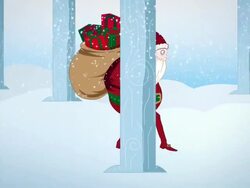 Walking Santa HD Stock Footage
