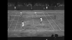 Frank Sedgman and Ken McGregor defeat Ted Schroeder and Tony Trabert at New South Wales Open doubles tennis championships in 1951 News Clip