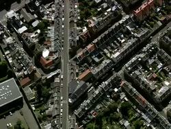 MS AERIAL ZOZ View of amiens city / Picardy, France Stock Footage