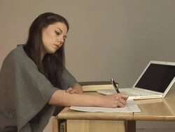 Girl Studying - & PAL Stock Footage