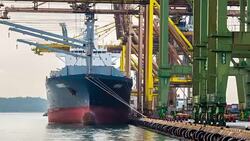 time-lapse: Working at Singapore Shipyard Port Terminal Stock Footage