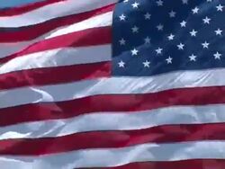 Closeup of American Flag Waving Stock Footage