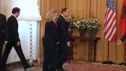 Clinton meets Albania leaders as country marks century of independence News Clip