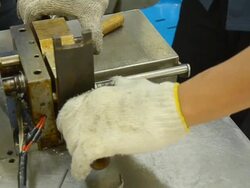 side view clean and take off internal mixer Stock Footage