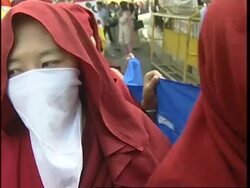 Buddhist monks and Tibetan actvists protest against Hu's visit to India News Clip