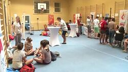 CLEAN : French pilgrims in Poland in mourning for slain priest News Clip