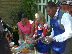 Ashanti, Kelly Ripa, and Michael Strahan at the 'LIVE! With Kelly' studio in New York, NY, on 06/28/12 (Getty Images Entertainment Video) Stock Footage