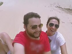 Buggy drive along the beach Stock Footage