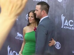 David Nail at the 49th Annual Academy of Country Music Awards - Arrivals Stock Footage