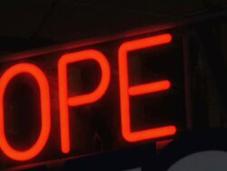 Open sign Stock Footage