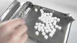Counting medicine Stock Footage