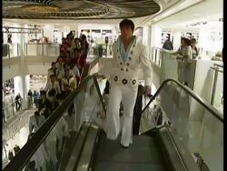 Elvis Presley impersonators Guinness world record Stock Footage