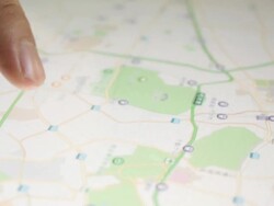 Online Map. Stock Footage