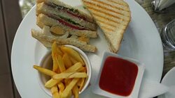 Sandwich and french fries Stock Footage