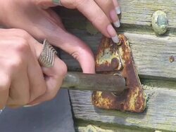 Rusty Garage Door Lock Stock Footage