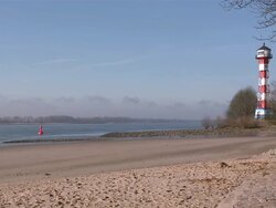 WS View of river Elbe near Blankenese / Hamburg, Germany  Stock Footage