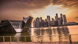 Time Lapse of Singapore City at Sunset Stock Footage