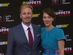 James Bobin and Fran Beauman at Disney's "Muppets Most Wanted" Los Angeles Premiere Stock Footage