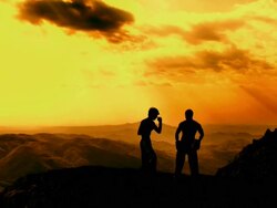CRANE: Practising Kickboxing Outdoors Stock Footage