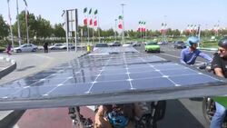 France to China solar bikes arrive in Tehran News Clip