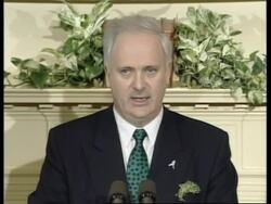 USA: CLINTON RE-STATES COMMITMENT TO IRISH PEACE PROCESS News Clip