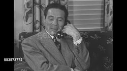 Max Baer stages simulated telephone conversation with son about boxing match News Clip
