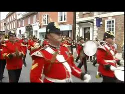 Soldiers from 1st Battalion the Princess of Wales' Royal Regiment (1 PWRR) homecoming parade march through Lewes  News Clip