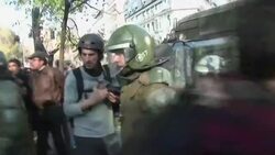 Protesters clash with police during strike to demand improved work conditions News Clip