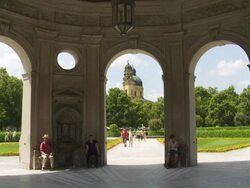 T/L Munich Hofgarten viewed from the Pavilion for the Goddess Diana  Stock Footage