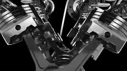 Working V8 Engine 3D Animation Stock Footage