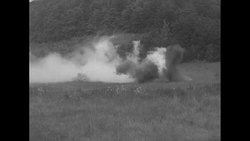 Sherman tanks move on field News Clip