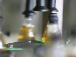 CU Soft drink bottling line Stock Footage