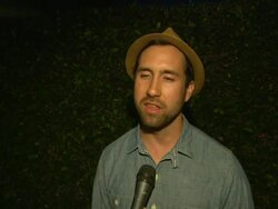 INTERVIEW: Steven Harrington on the event and his art at The Emoticon Project Celebration And Benefit Auction Stock Footage