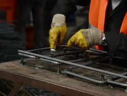 Steel Bar Tie Stock Footage