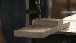 Drilled wood piece Stock Footage