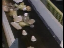 Recycling fast food polystyrene packaging Stock Footage