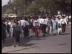 BURMA: RANGOON: STUDENT DEMONSTRATORS CLASH WITH RIOT POLICE News Clip