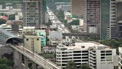 Sky train in capital Stock Footage