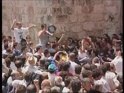 Israel - Orthodox pilgrims clash in East Jerusalem News Clip