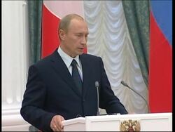 WRAP Sarkozy, Putin presser; presidents at War Memorial ceremony News Clip
