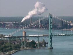 Downtown Detroit, Michigan, USA. Urban view. Stock Footage