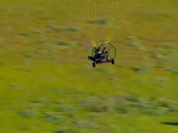 WS AERIAL TS ZI ZO View of Para gliding / Melbourne, Victoria, Australia Stock Footage