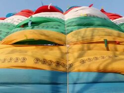 Tibet prayer flags Stock Footage