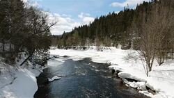 River Melting At Spring Season Stock Footage