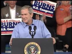 President Bush rallies voters in Tx and Ga, in the final week before the election. News Clip