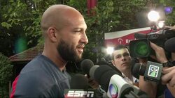 Just seven hours after the U.S. World Cup landed in Brazil, their initial workout took place in Sao Paulo. The team's first game, against Ghana, is June 16th. (June 10) Instructional Video