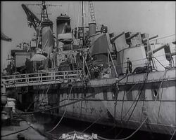 BRITISH WARSHIPS REPAIRED IN USA - News Clip