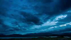 Storm clouds Time Lapse Reservoir Area Stock Footage